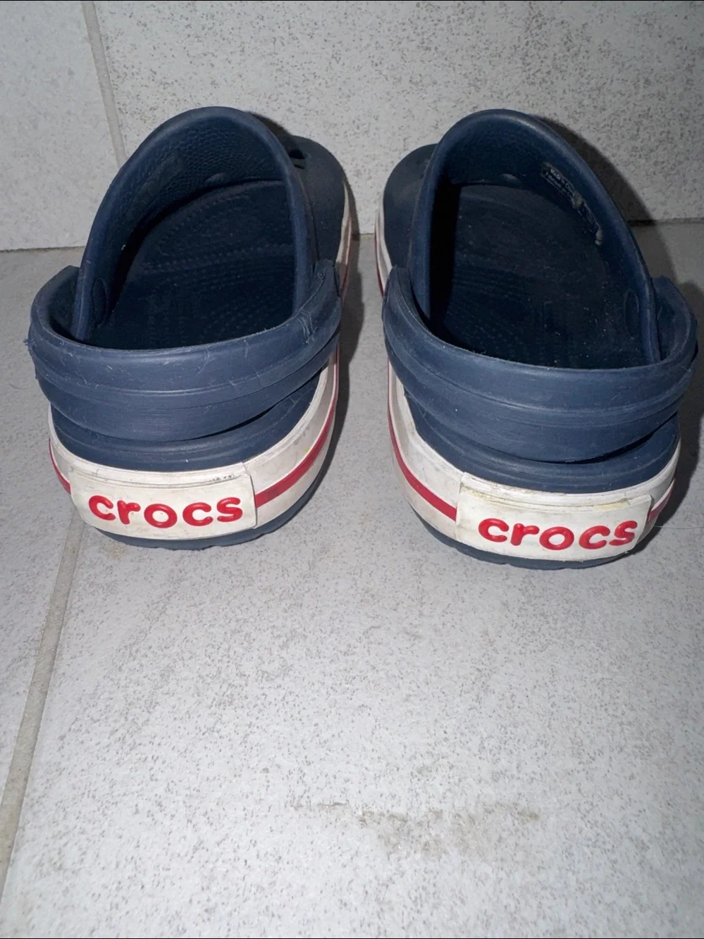 CROCS Kids Navy Blue Sandals EUC!
